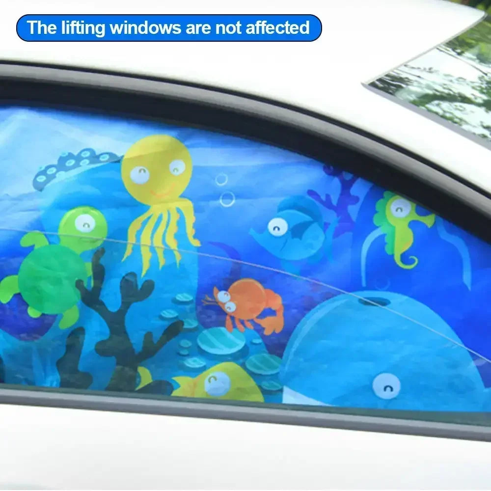 Pare-Soleil Voiture Magnétique — Motif Cartoon