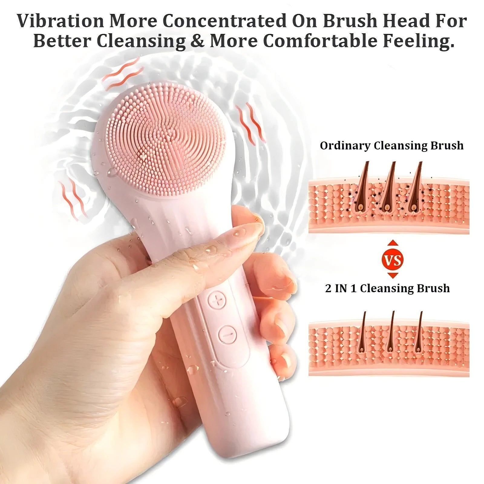 Brosse Nettoyante Visage Électrique avec Chauffage
