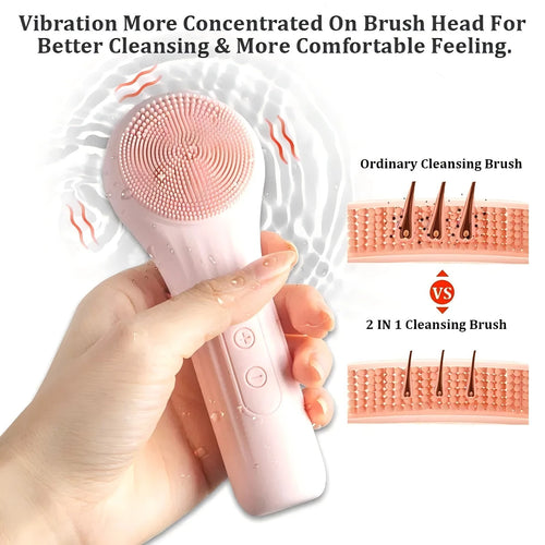 Brosse Nettoyante Visage Électrique avec Chauffage